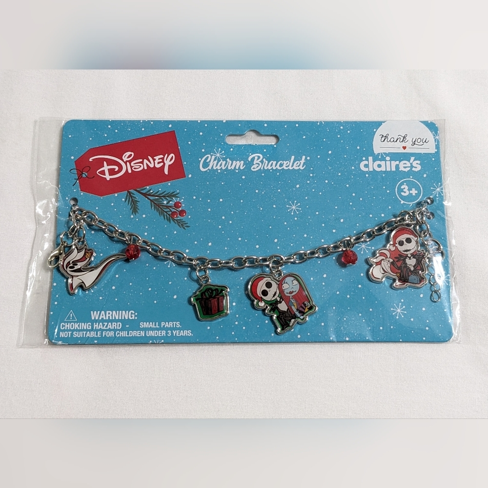Disney The Nightmare Before Christmas Holiday Charm Bracelet, Christmas Themed